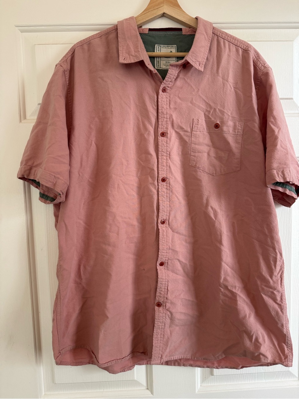 Men's Short-Sleeve Casual Button-Up Shirt - Dusty Rose